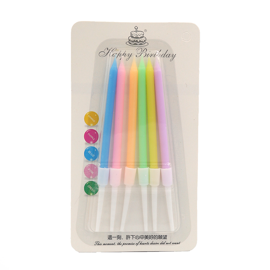 Set of candles for cake "JO" /DSCN9304/ "Happy birthday" 6 pcs., blister (1/100)