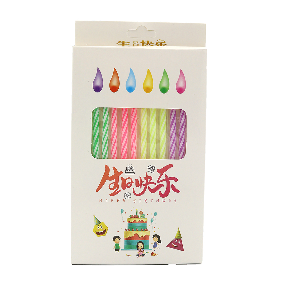 Set of candles for a cake "JO" /DSCN9305/ "Colored fire" 12 pcs., card. unit (1/72)