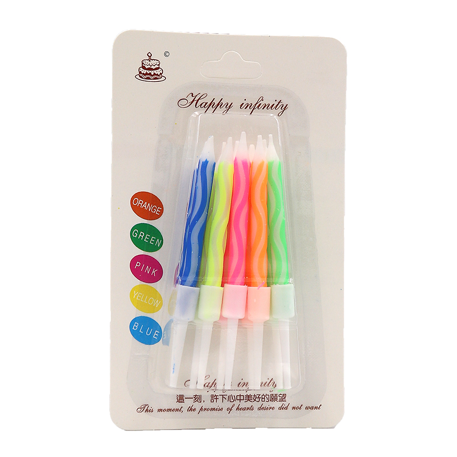 Set of candles for cake "JO" /DSCN9314/ "Happy birthday" 5 pcs., blister (1/50)