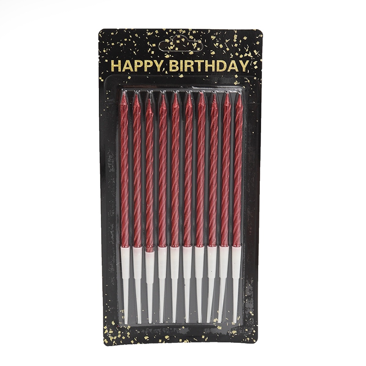 Set of candles for cake "JO" /DSCN9325/ "Happy birthday" 10 pcs., blister (1/60)