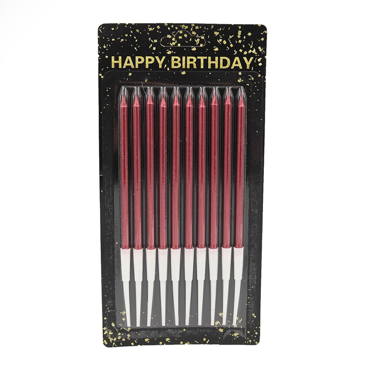 Set of candles for cake "JO" /DSCN9327/ "Happy birthday" 10 pcs., blister (1/60)
