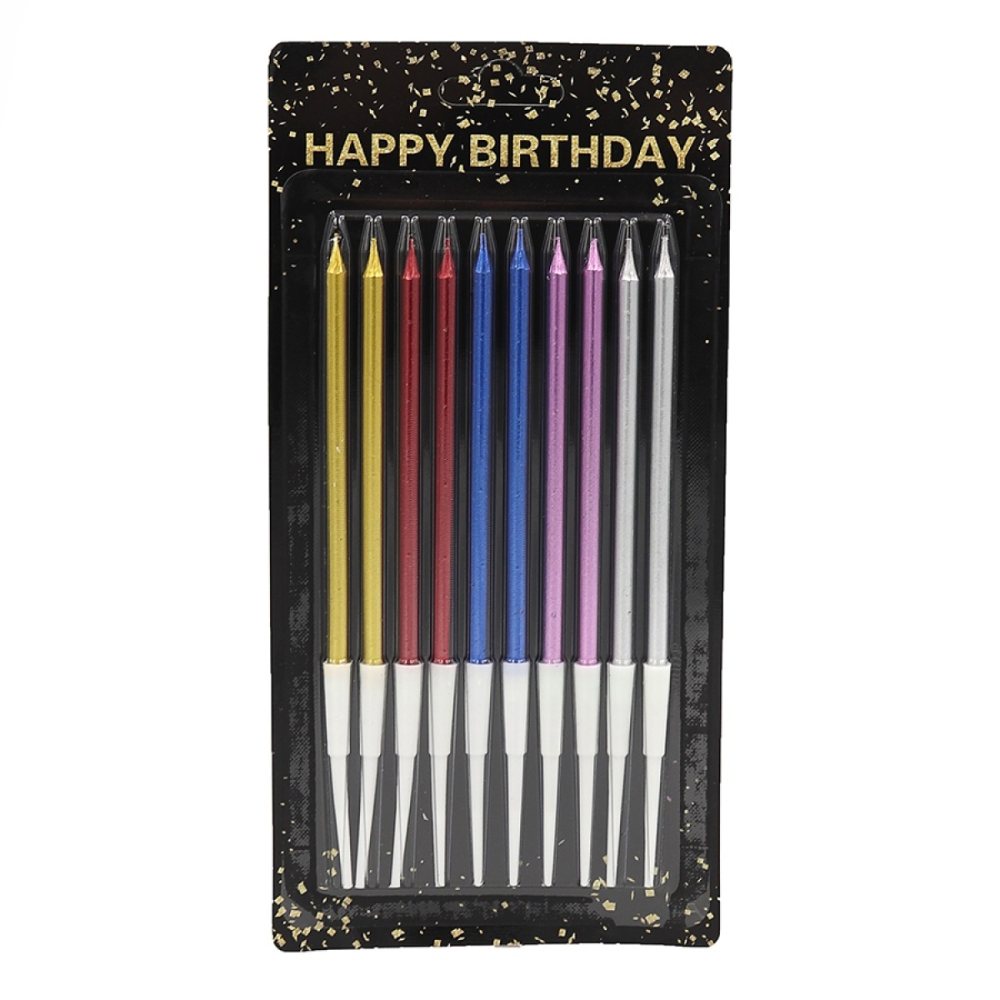 Набір свічок для торту "JO" /DSCN9329/ "Happy birthday" 10шт., блістер (1/60)