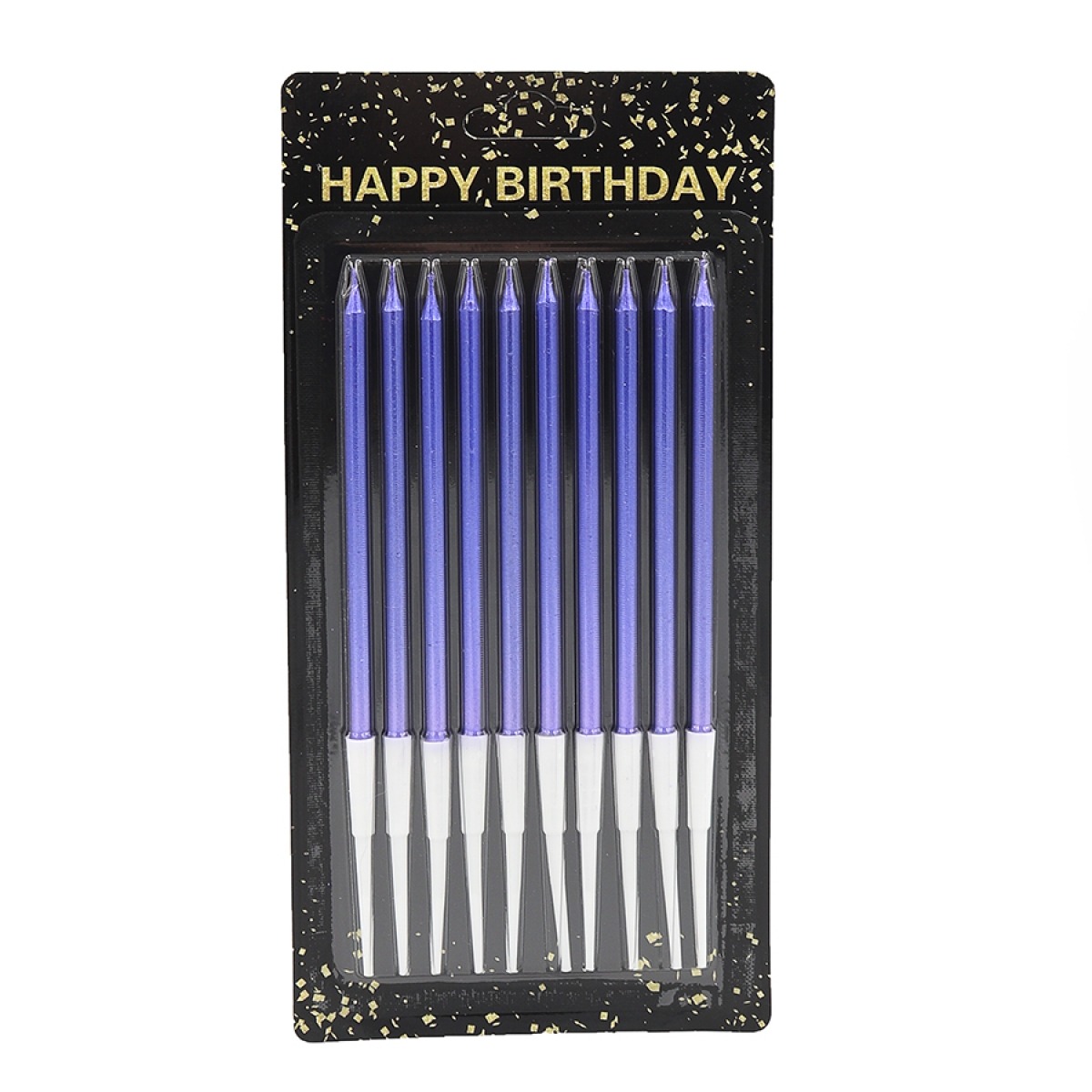 Set of candles for cake "JO" /DSCN9331/ "Happy birthday" 10 pcs., blister (1/60)