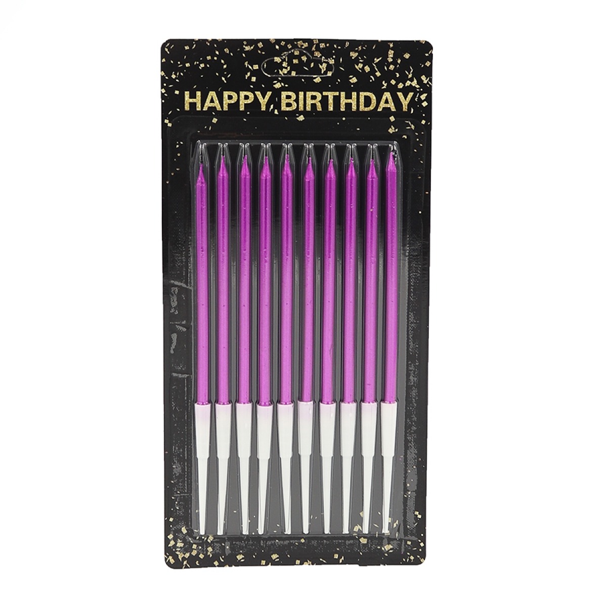 Set of candles for cake "JO" /DSCN9332/ "Happy birthday" 10 pcs., blister (1/60)