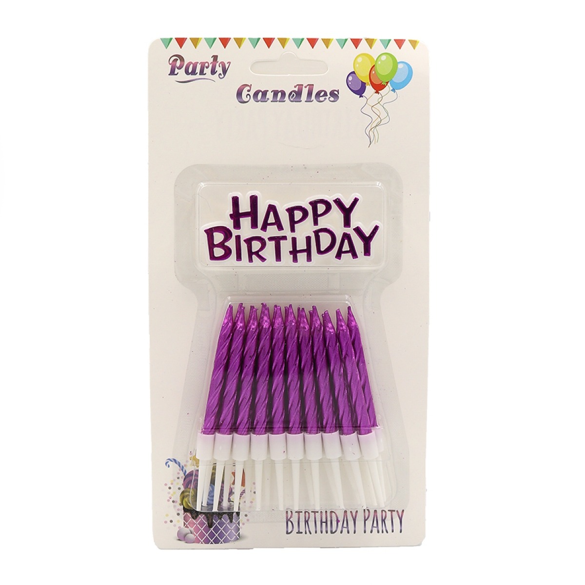 Cake candle set "JO" /DSCN9349/ "Happy birthday", blister (1/12)