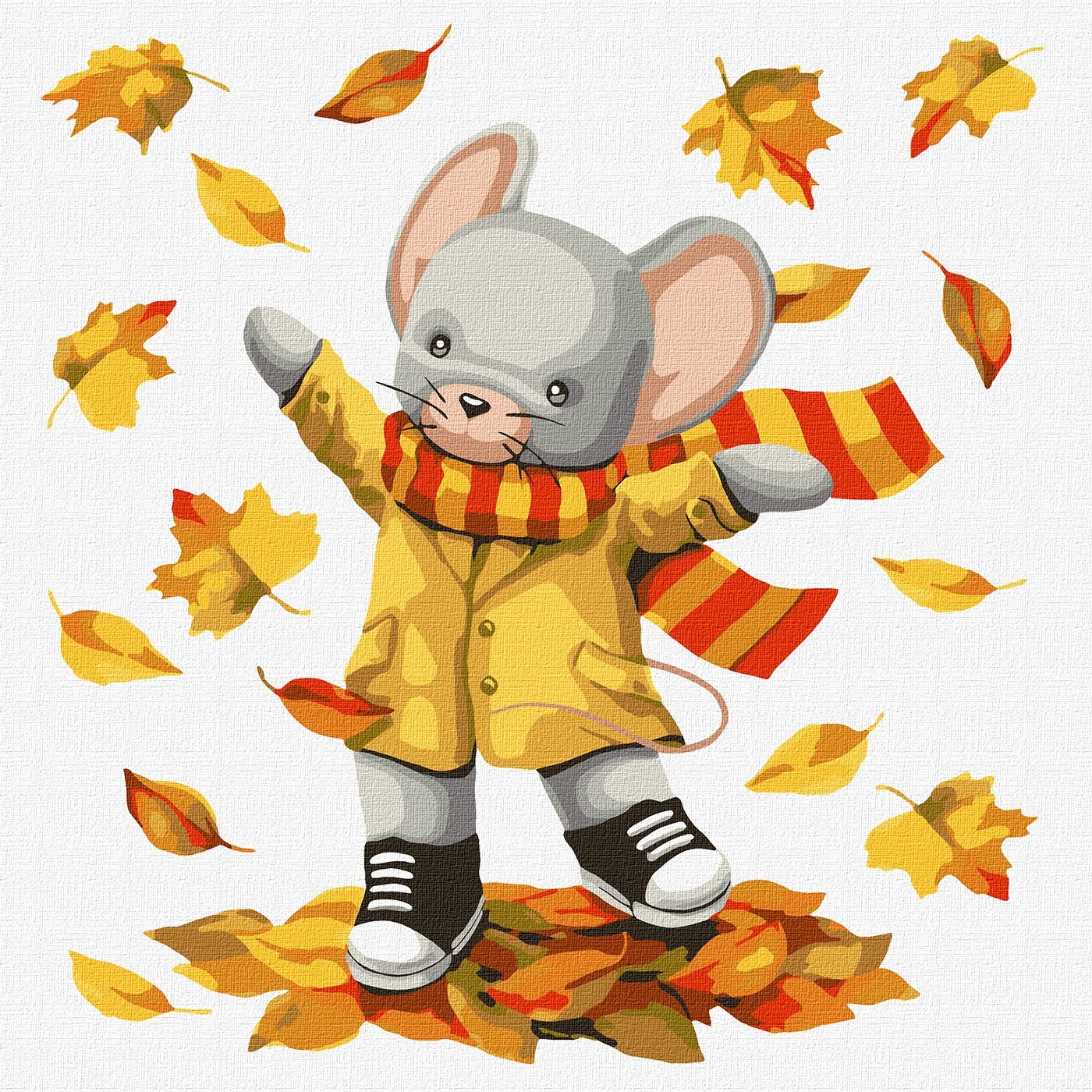 Picture by number "Ideyka" /KHO6049/ "Favorite autumn", 30x30 cm