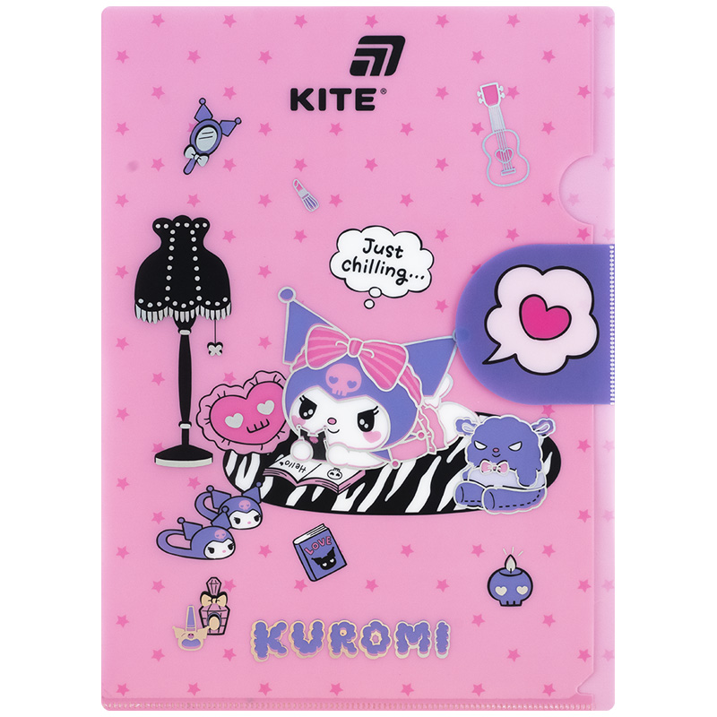 Corner folder A4 "Kite" /HK25-248-2/ with Kuromi flap (1/12)