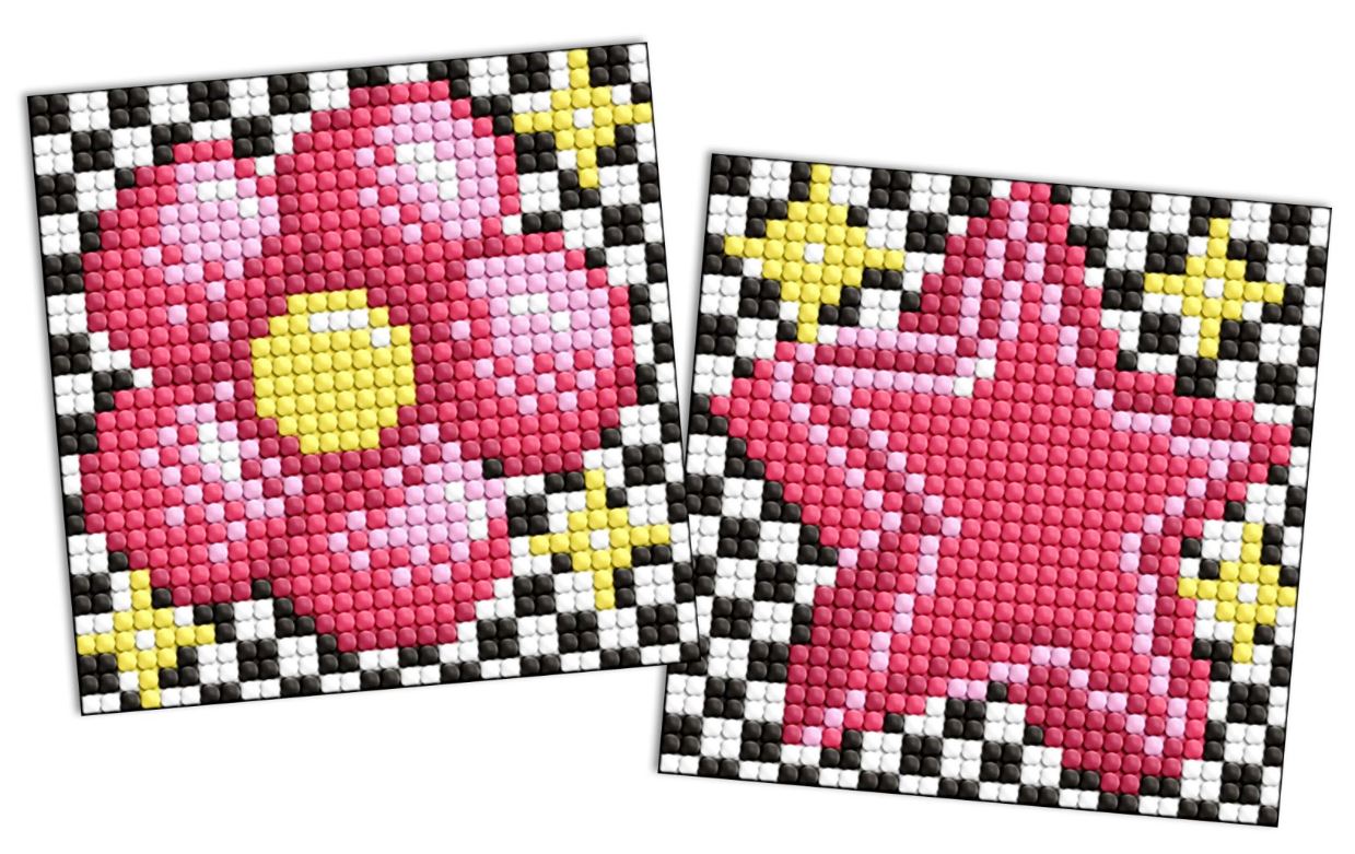 Set for creativity with rhinestones (magnet) "Ideyka" /AMG1181/ "Flower and star" 9*9cm