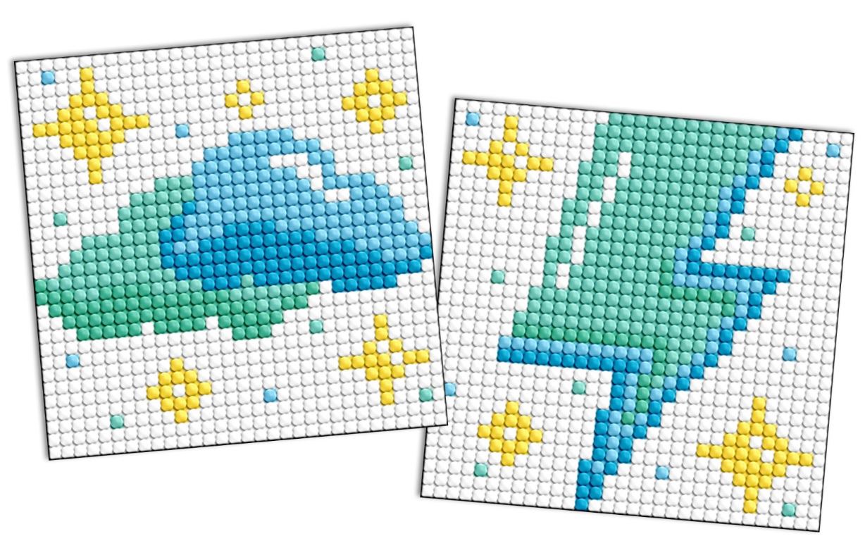 Set for creativity with rhinestones (magnet) "Ideyka" /AMG1194/ "Cloud and Lightning" 9*9cm