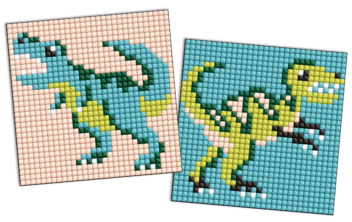 Set for creativity with rhinestones (sticker) "Ideyka" /AMS1136/ "Jurassic period. Dinosaur 4" 9*9cm