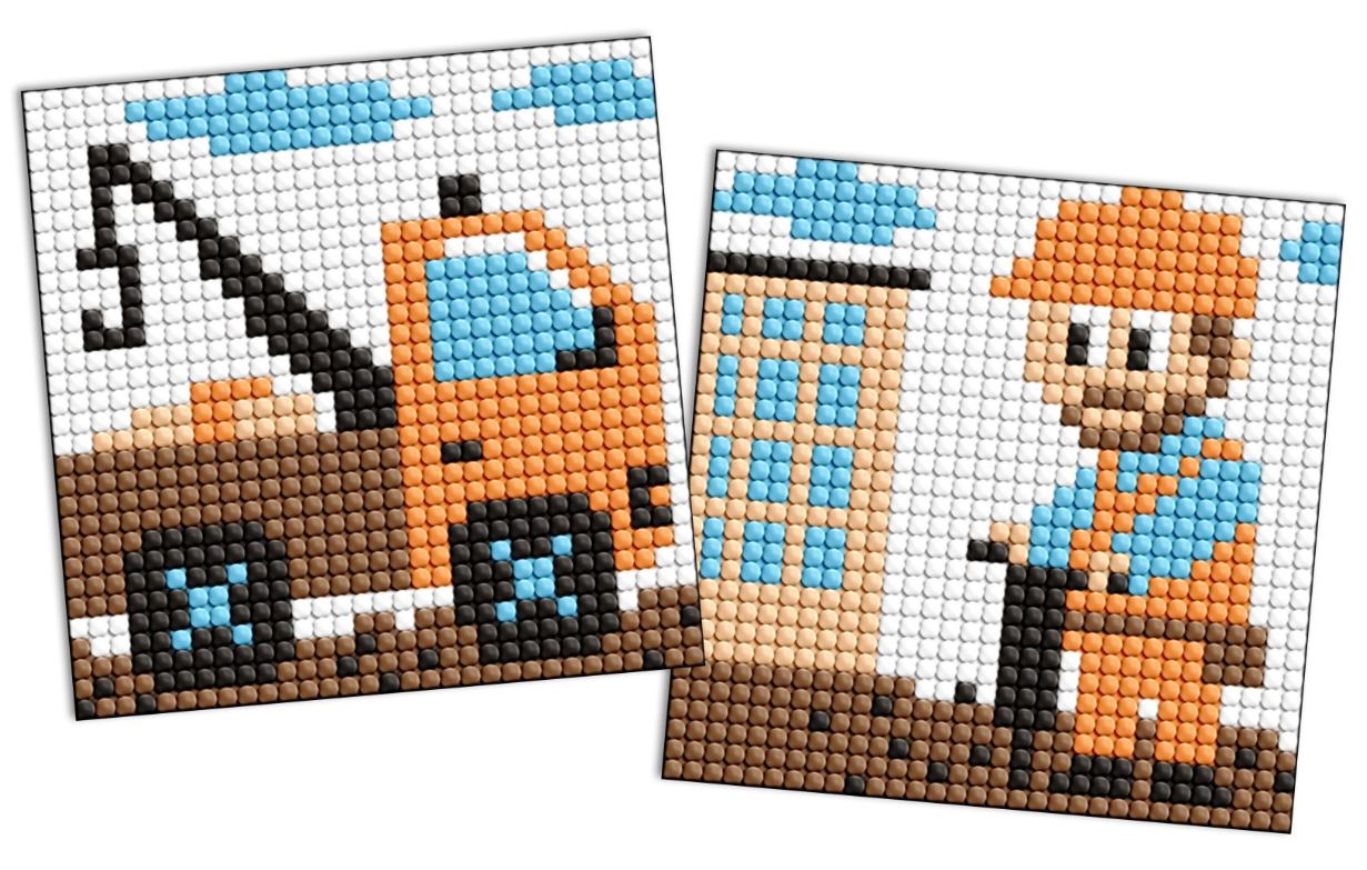 Set for creativity with rhinestones (sticker) "Ideyka" /AMS1154/ "Professions.Builder" 9*9cm