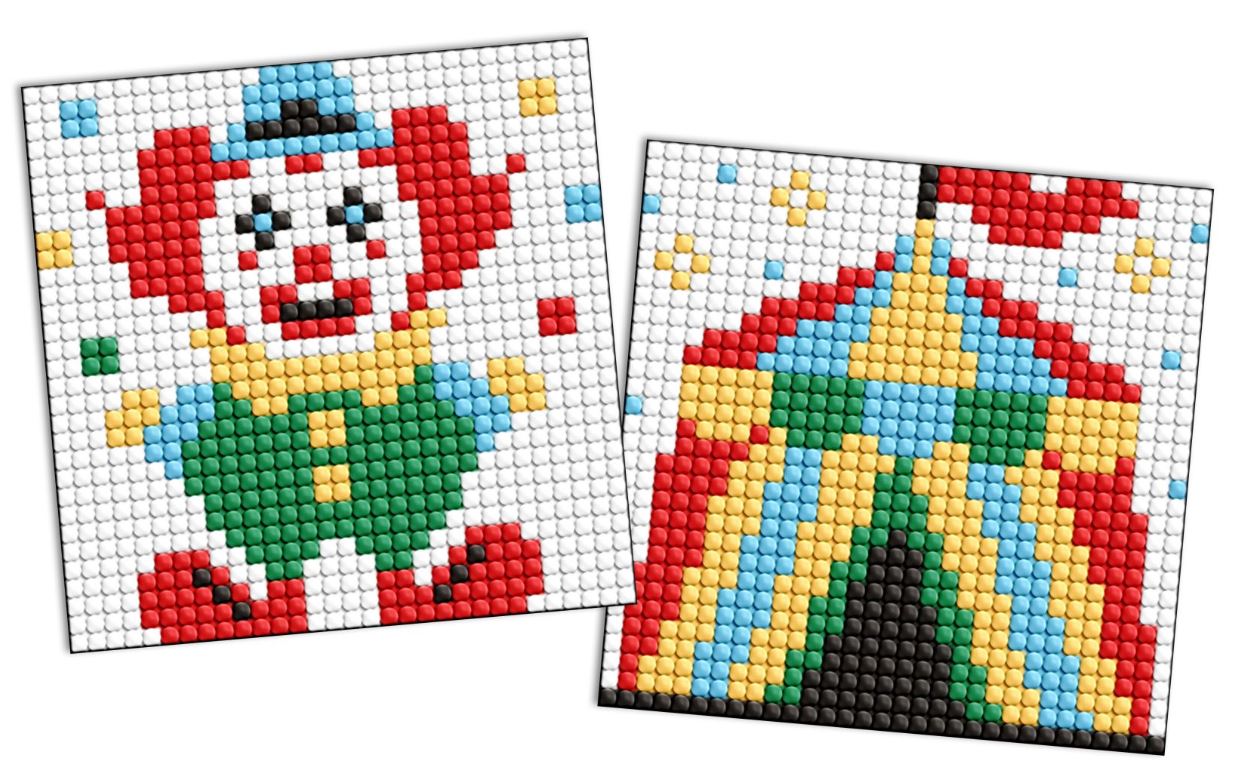 Set for creativity with rhinestones (sticker) "Ideyka" /AMS1156/ "Professions. Clown" 9*9cm