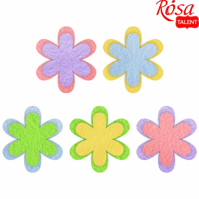 Заготовка "Rosa Talent" /432/ "Квіти 3" 4,5*5см-5шт, 3,6*4см-5шт