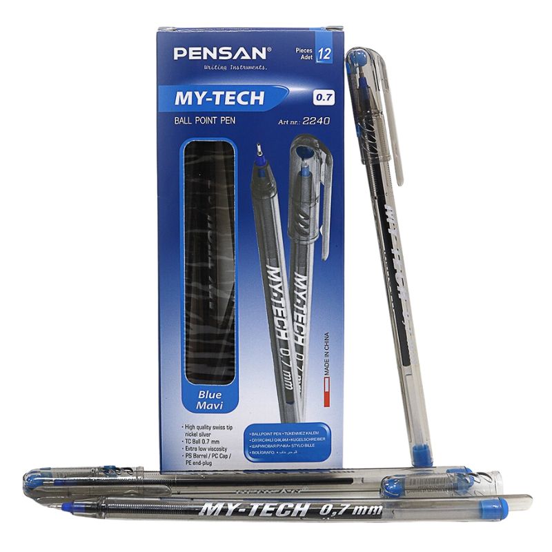 Ballpoint pen "Pensan" /2240-BL/ My-Tech 0.7mm, blue (25/1200)