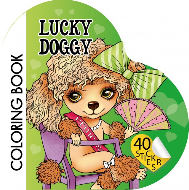 Coloring page 200x200 mm/6 sheets. "ASH" figured, 2 staples + 2 sheets. with stickers 100g/m2 dis.2217 (1/10)