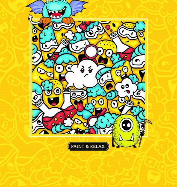 Anti-stress coloring book 126x200mm/20sheets "ASH" mat.lam., 7BC 100g/m2 size 20416 (1/16)