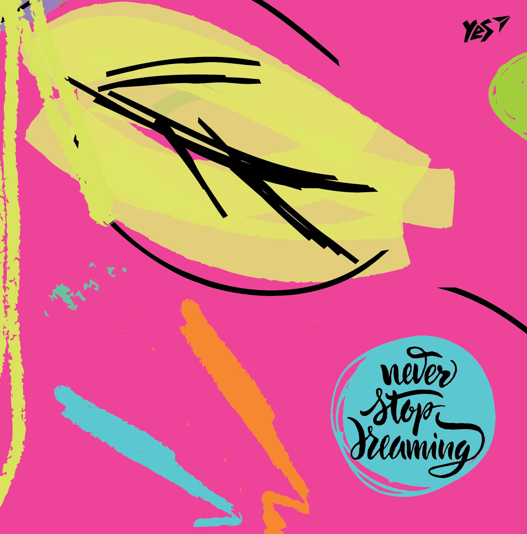 Notebook 150*150/64 == "YES" /151530/ INTEGR. "Paint brush" (3)