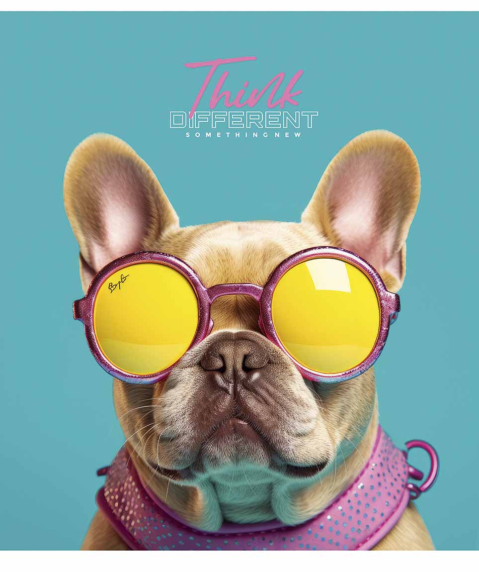 Student's notebook "Star" 96 sheets # /3395K/ "Think different" UV varnish (girl) (5/60)
