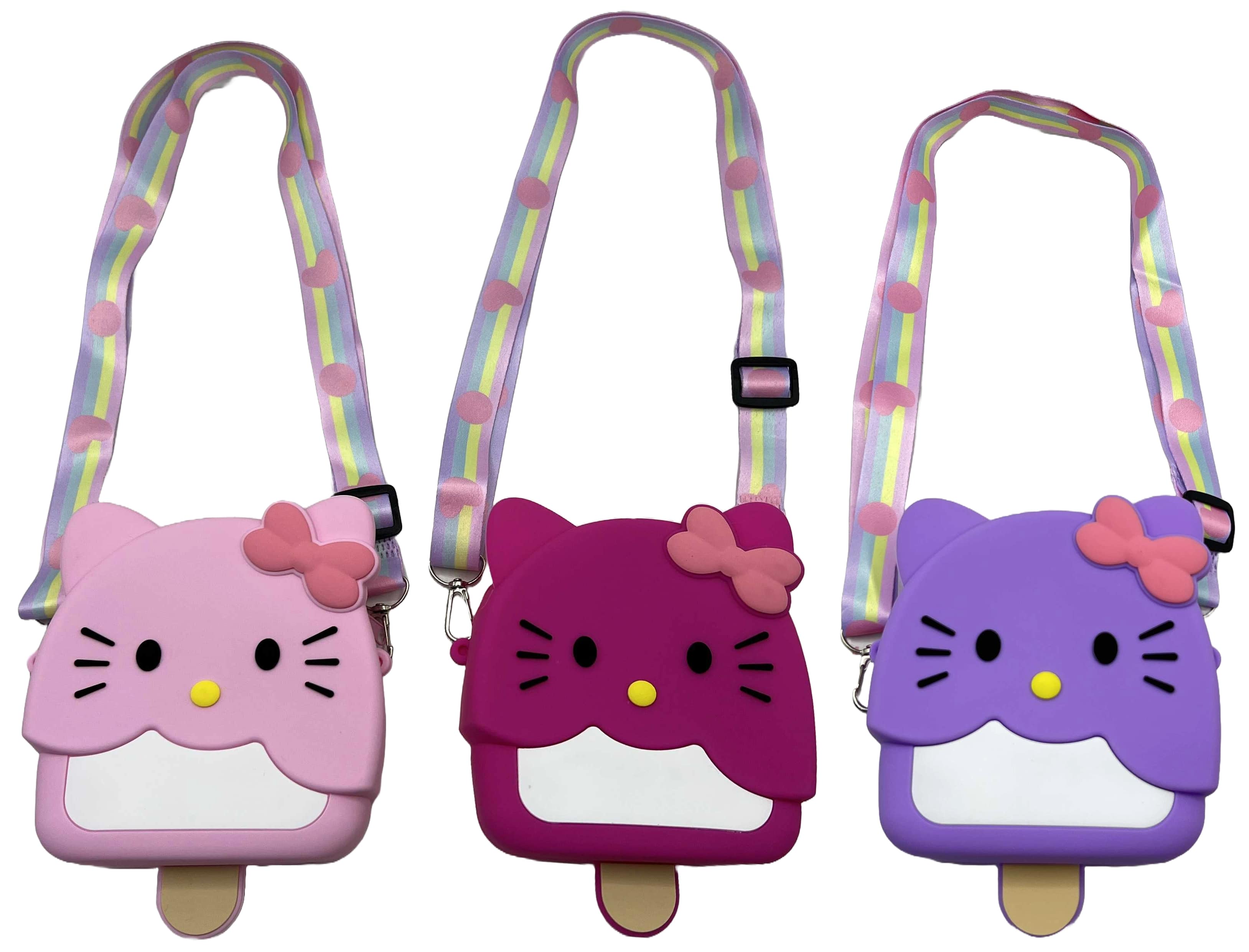 Silicone handbag /812-17/ "Ice cream bag" with a long handle 13*12.5 cm, mix (1/12/240)