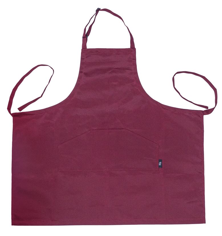 Adult apron /124/ 76*70 cm, burgundy, greta, ROSA Studio