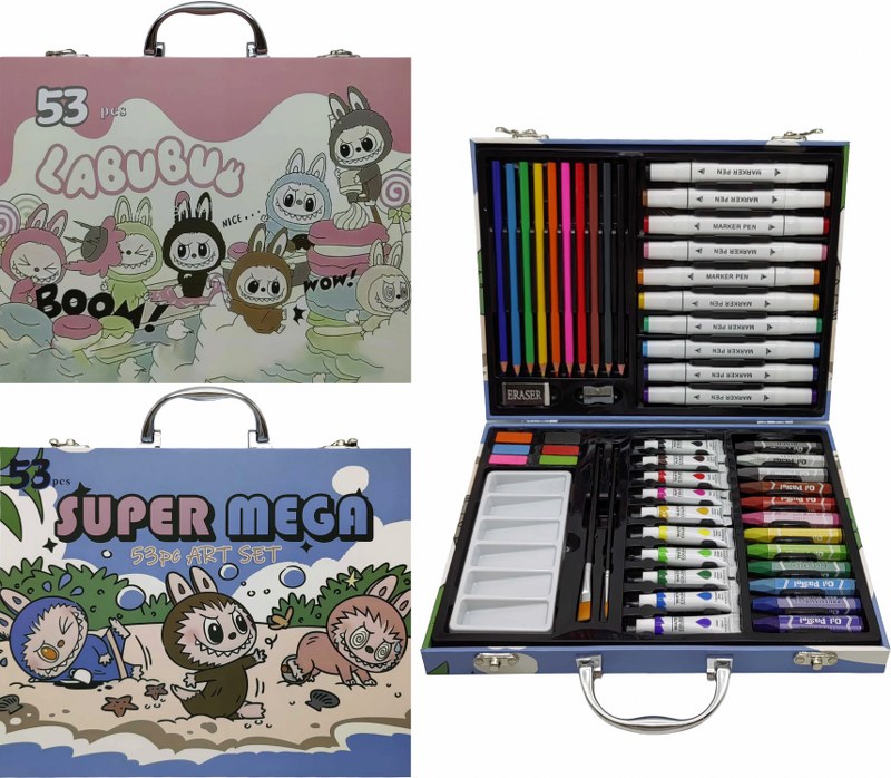 Set for creativity /53-3/ "Labubu Labubu" 53 items, suitcase 29*23*5cm (1/10)