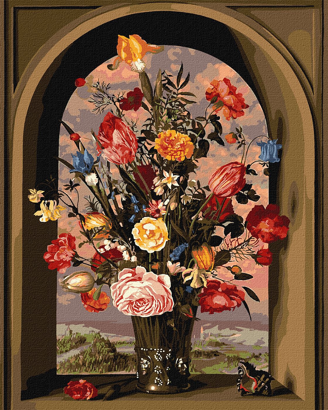 Painting by numbers "Ideyka" /KHO2075/ "Flower composition" 40*50 cm
