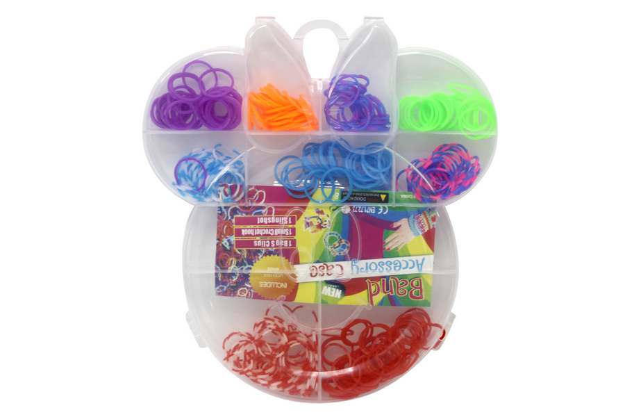 Set for creativity "WB" /13942/ rubber bands for weaving in a Mickey box, 200 items. (1/12)