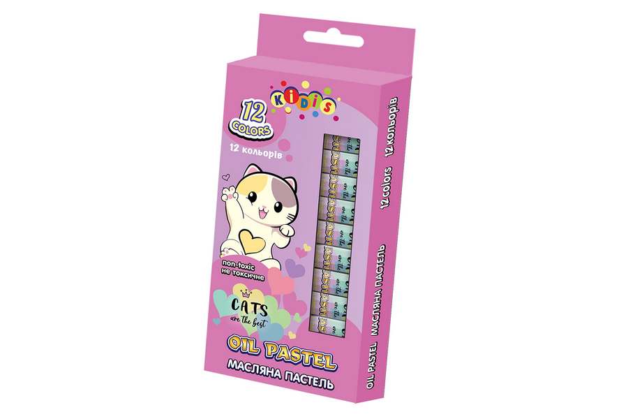 Пастель олійна 12кол "Kidis" /9157/ Cats are the best