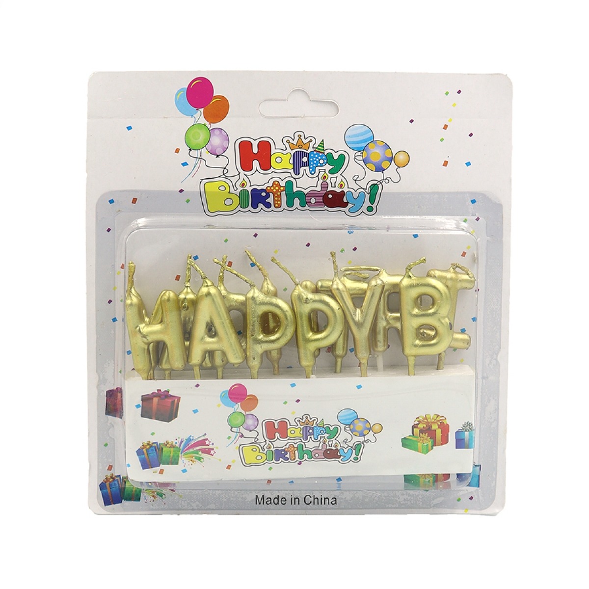 Cake candle set "JO" /DSCN9368/ "Happy birthday" letter candle, blister (1/24)