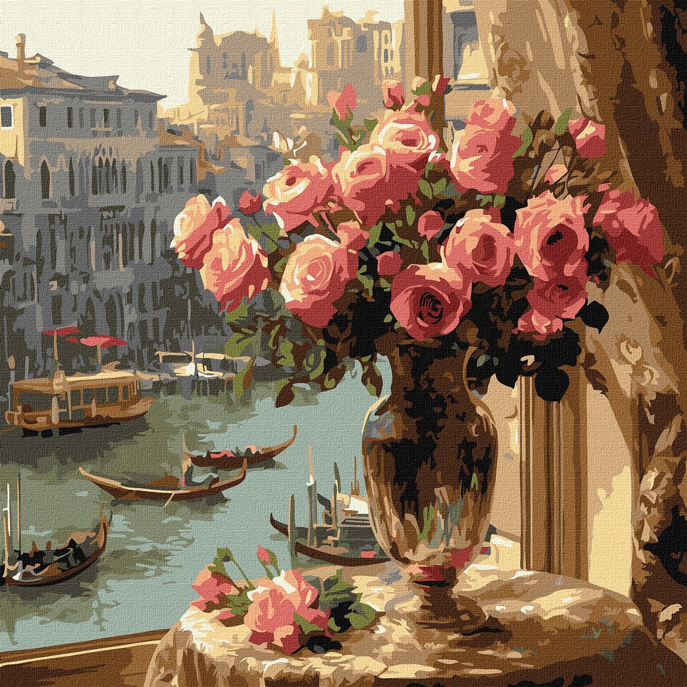 Painting by numbers "Ideyka" /KHO6412/ "Roses in Venice" 40x40cm