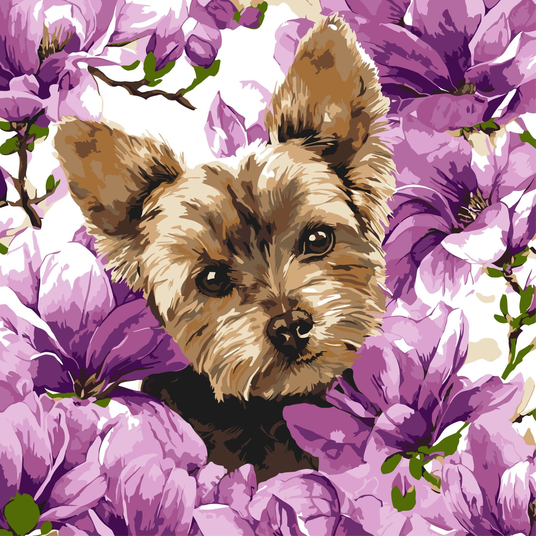 Painting by numbers "Ideyka" /KHO6796/ "York in Magnolia" 40x40cm
