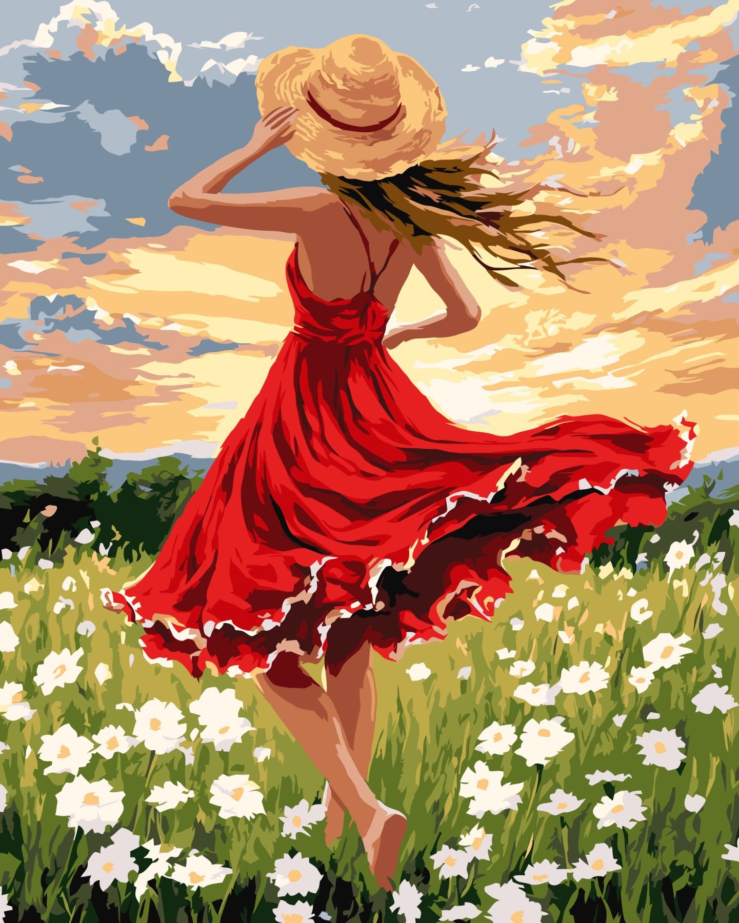 Painting by numbers "Ideyka" /KHO8650/ "Dance in the field" 40x50 cm