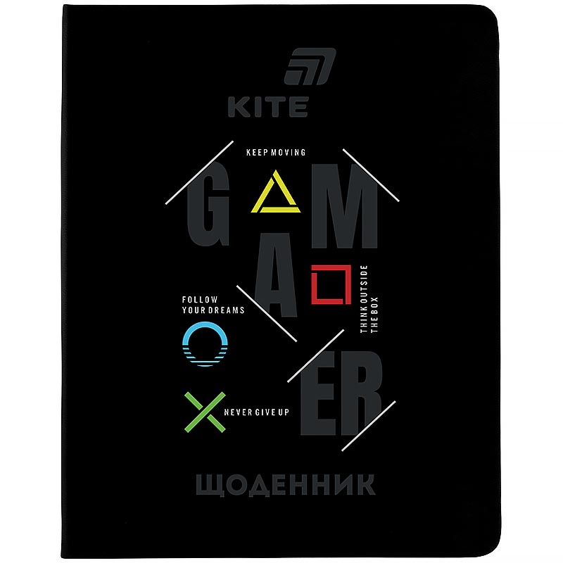 School diary "Kite" /K26-264-1/ hard cover. PU, Gamer (1/18)