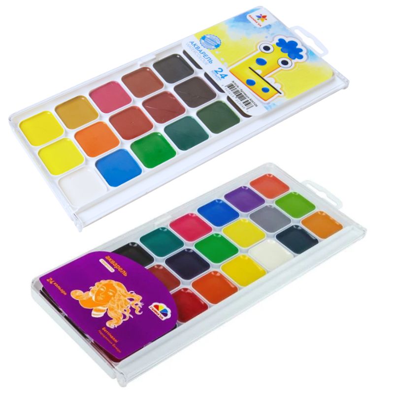 Watercolor "GAMMA'UA" PLAST 24 col. /400106/ b/p (1/12)