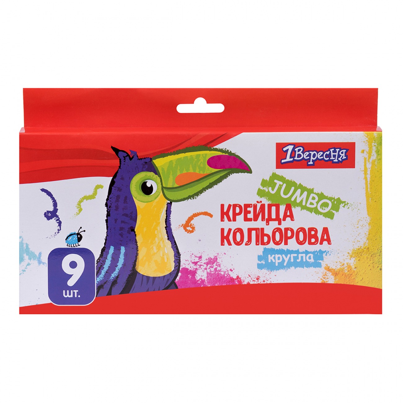 Крейда кольорова 9 шт. JUMBO "1В" /400447/ "Zoo Land" (1/6/60)