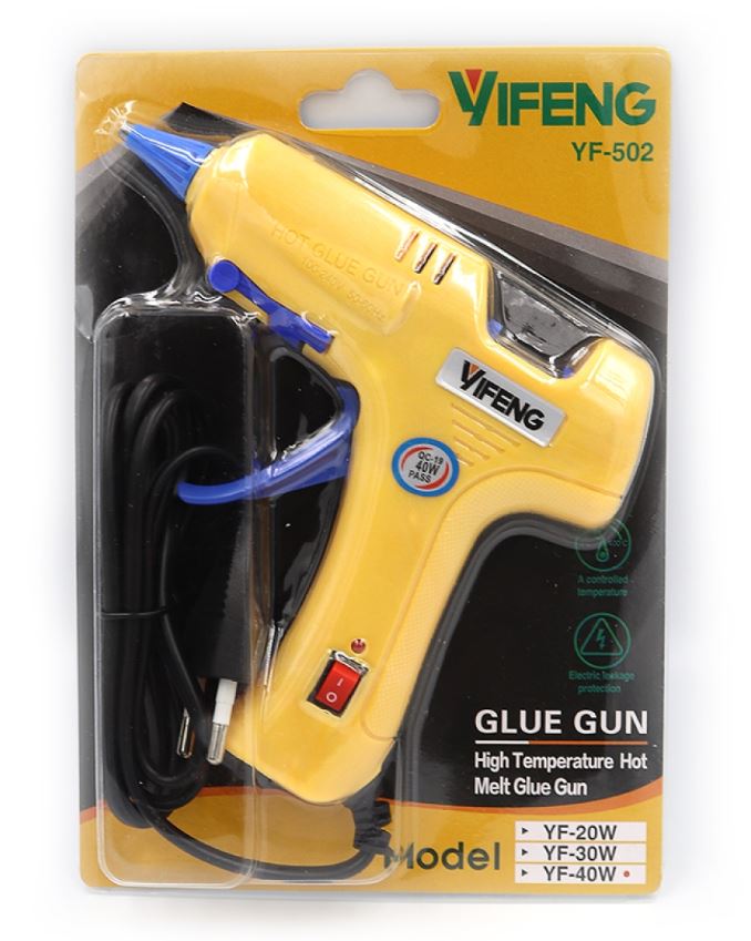 Hot-melt glue gun "JO" /DSCN1033/ "Work" with Euro plug 0.7cm 40W (1/24)