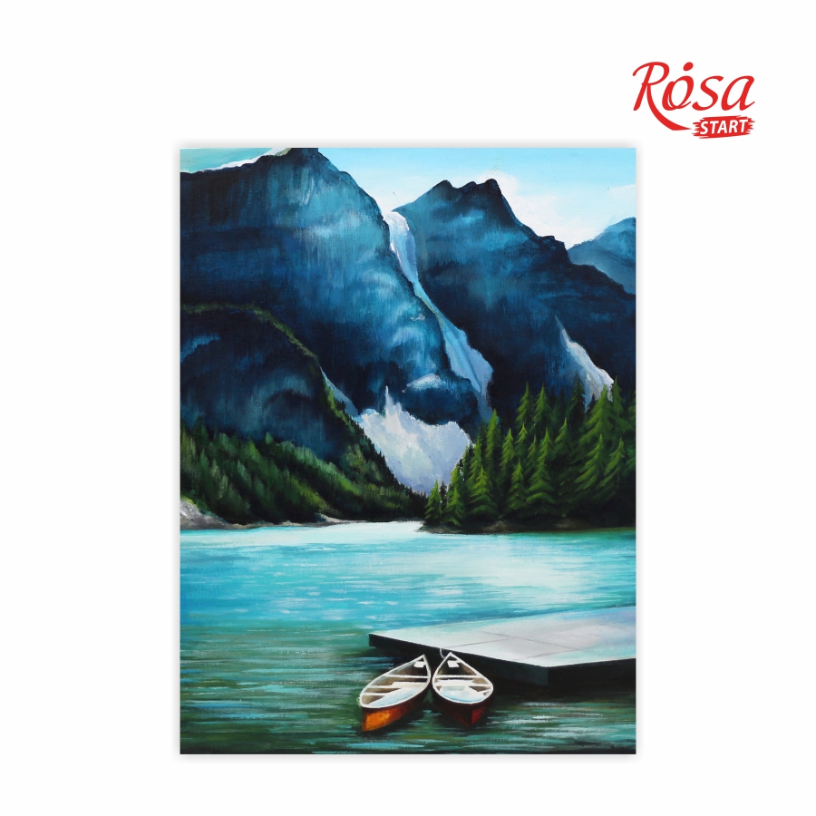 Painting on cardboard with contour "ROSA START" 30*40 Landscape No. 29 /631/ WITHOUT PAINTS