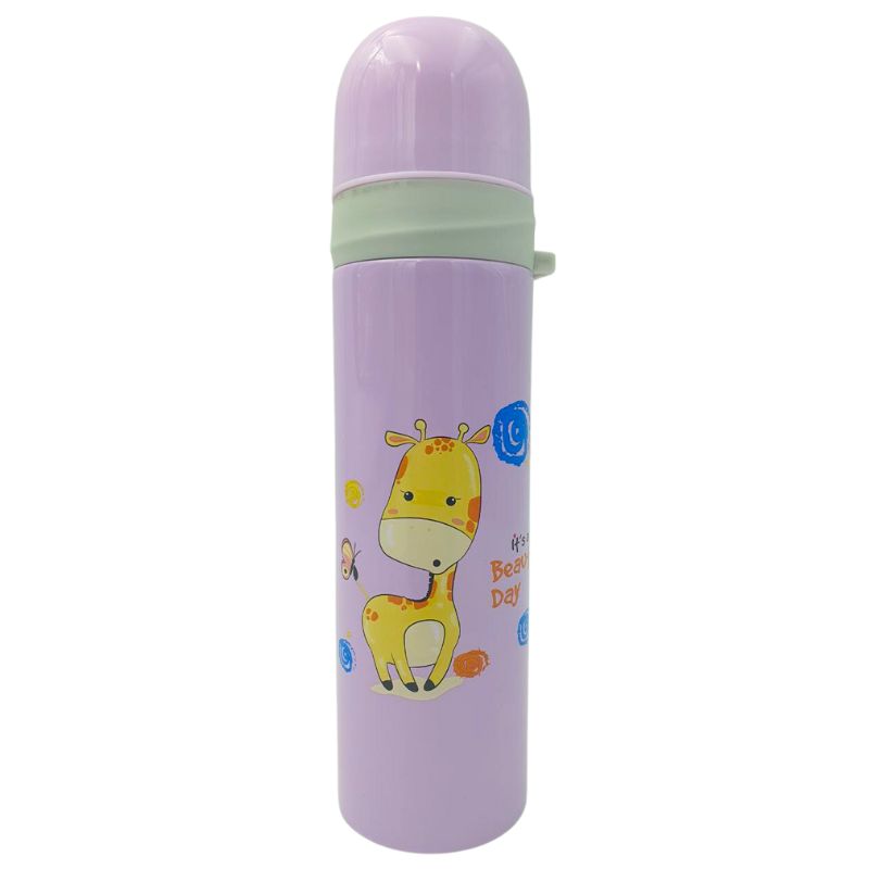 Thermos "Bourgeois" /UT01-2-A2/ 500 ml with steel flask, "Giraffe" purple (1/60)