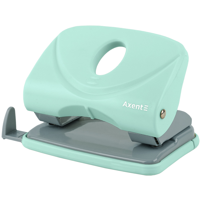Hole punch 20 sheets. "Axent" /3820-18-A/ Welle-2 with plastic top, Pastelini, mint (1/12/96)