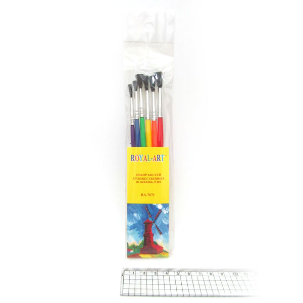 Set of brushes "Royal-Art" nylon /RA-7671/1916/ 6 round (1,2,2,4,5,6) (1/20/120)