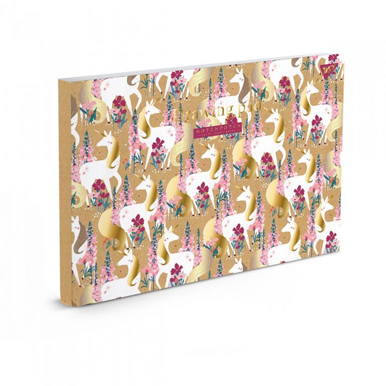 Album for drawing A4/20 sheets. "YES" /130457/ adhesive, Kraft, "Hotch PH" white + gold foil, 100 g/m2, (6/84)