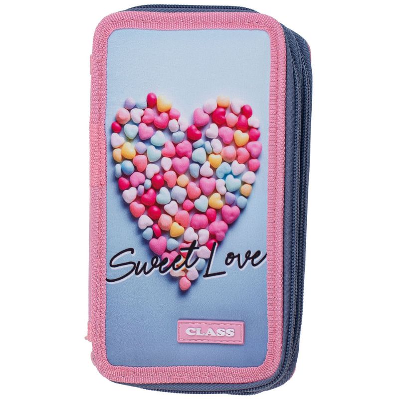 Pencil case "CLASS" /26301C/ 2 compartments, empty, "Sweet" (1/12/72)