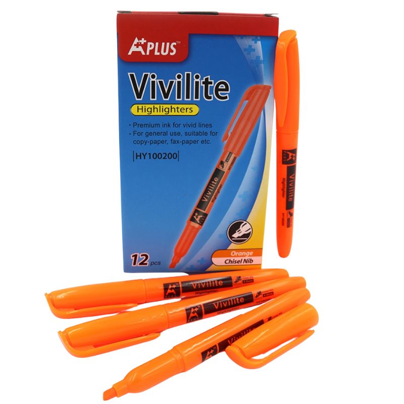 Text marker "Beifa" /HY100200-OR/ orange, beveled tip (12/144)