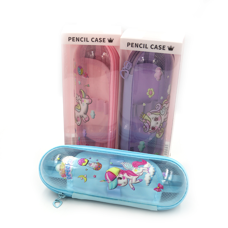 Pencil case "JO" /P0040/ hard three-dimensional "Unicorn" 22*7*7cm, PVC (1/12)