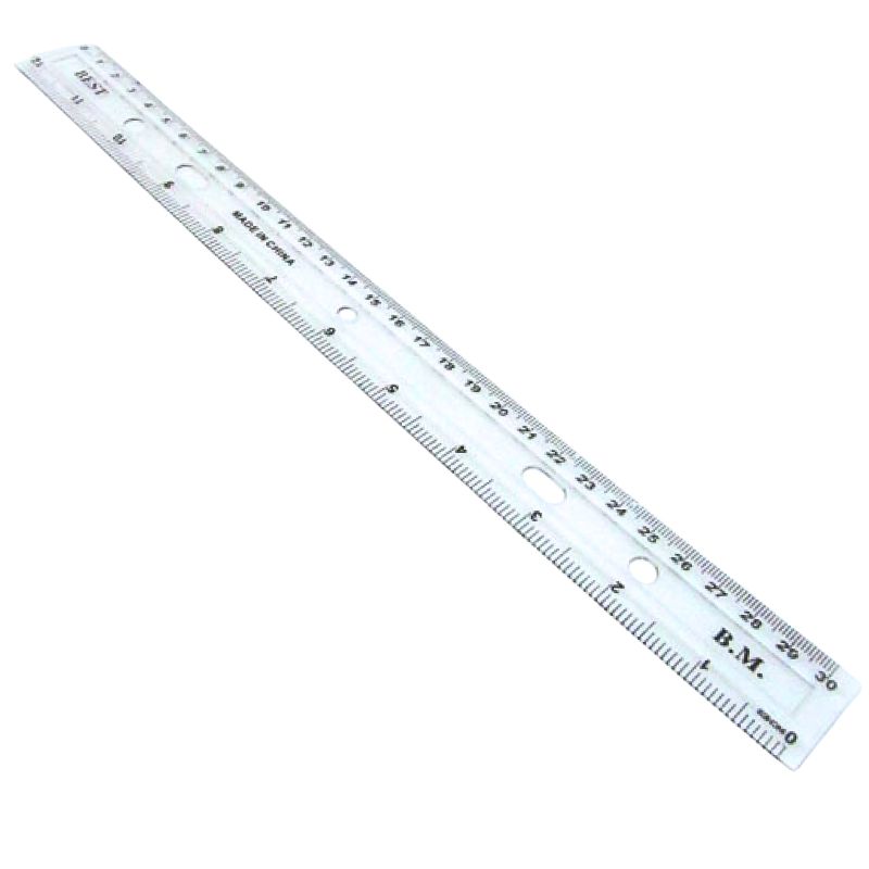 Ruler 30 cm sq. ''JO'' /DSCN1028/ transparent (1/12/1440)