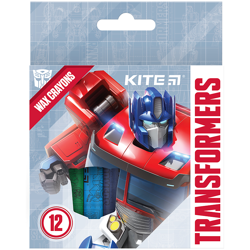 Крейда воскова "Kite" /TF24-070/ 12кол. "Transformers" (24/288)