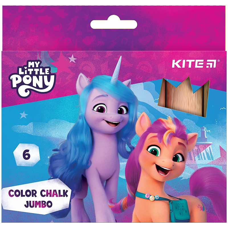 Colored chalk 6 colors. "Kite" /LP24-073/ Jumbo "My Little Pony" (1/20/60)
