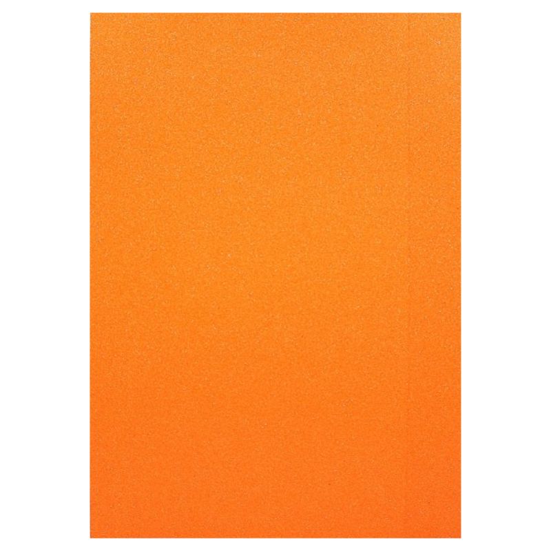 Flexica (foamiran) "JO" /17FA4-005/ EVA 1.7mm A4 Fluorescent GLITTER "Orange" 10 pcs/pack (1/96)