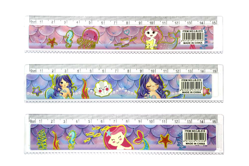 Ruler 15cm "WB" /LB-515/ "Mermaids" (60)