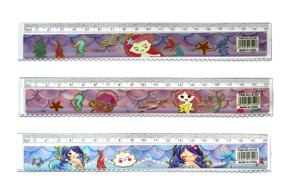 Ruler 20cm "WB" /LB-520/ "Mermaids" (60)